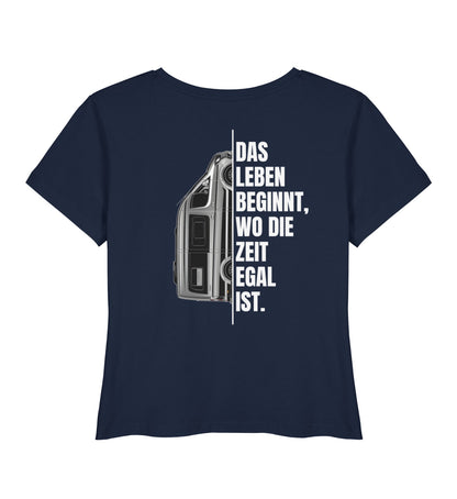 Camping ist Zeitlos - Damen Organic T-Shirt - Vanlife - Rückenmotiv - LazyDonkeyDesign 