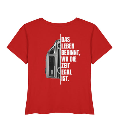 Camping ist Zeitlos - Damen Organic T-Shirt - Vanlife - Rückenmotiv - LazyDonkeyDesign 