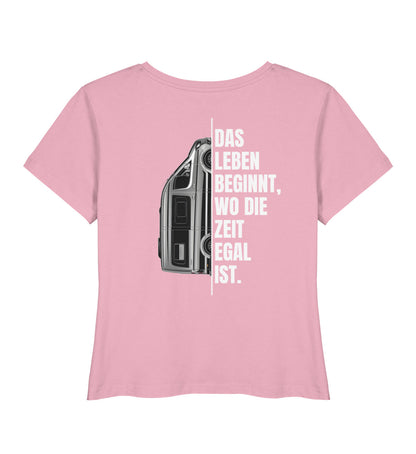 Camping ist Zeitlos - Damen Organic T-Shirt - Vanlife - Rückenmotiv - LazyDonkeyDesign 