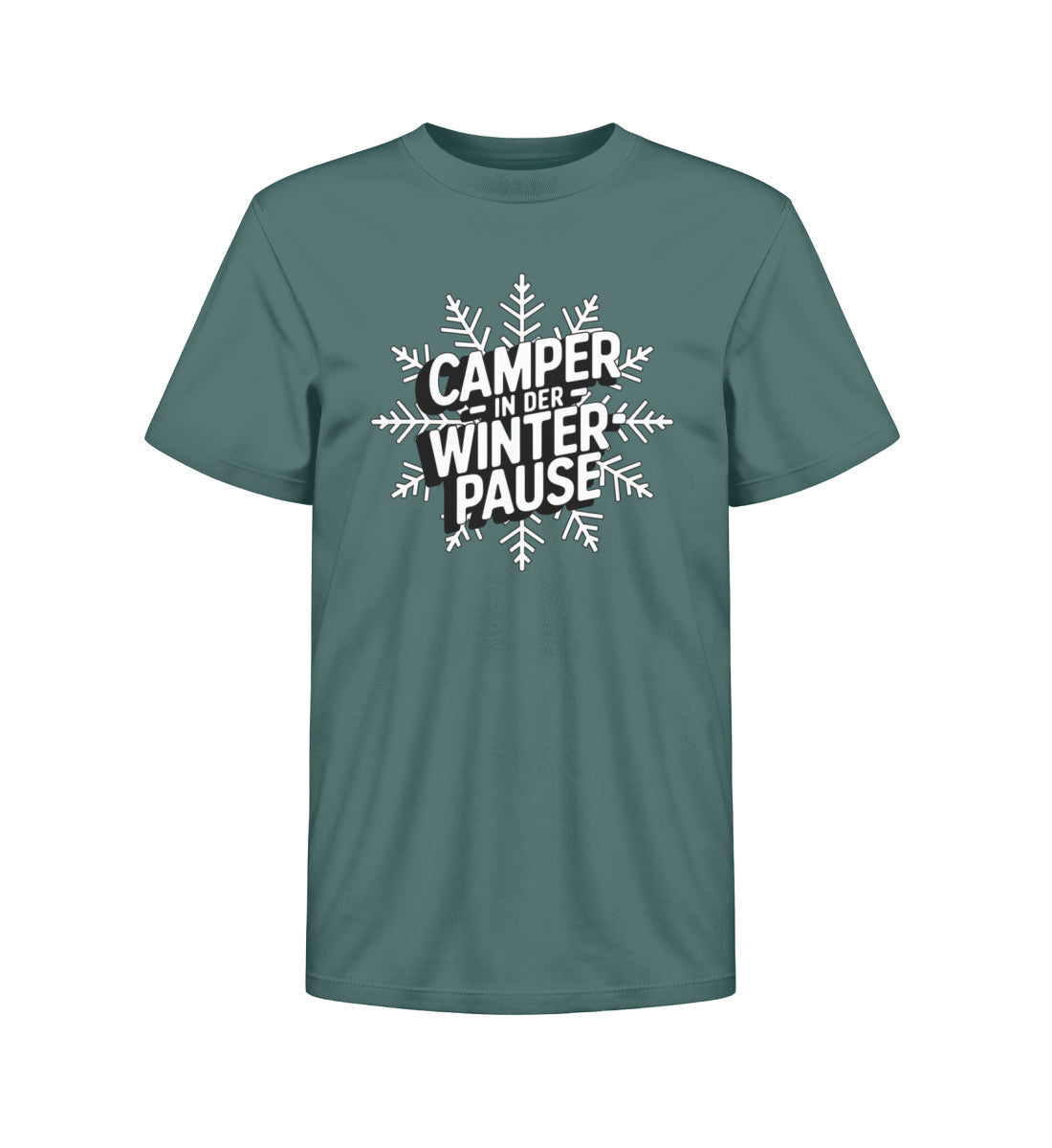 Camper in Winterpause - Kinder Organic Shirt - LazyDonkeyDesign 