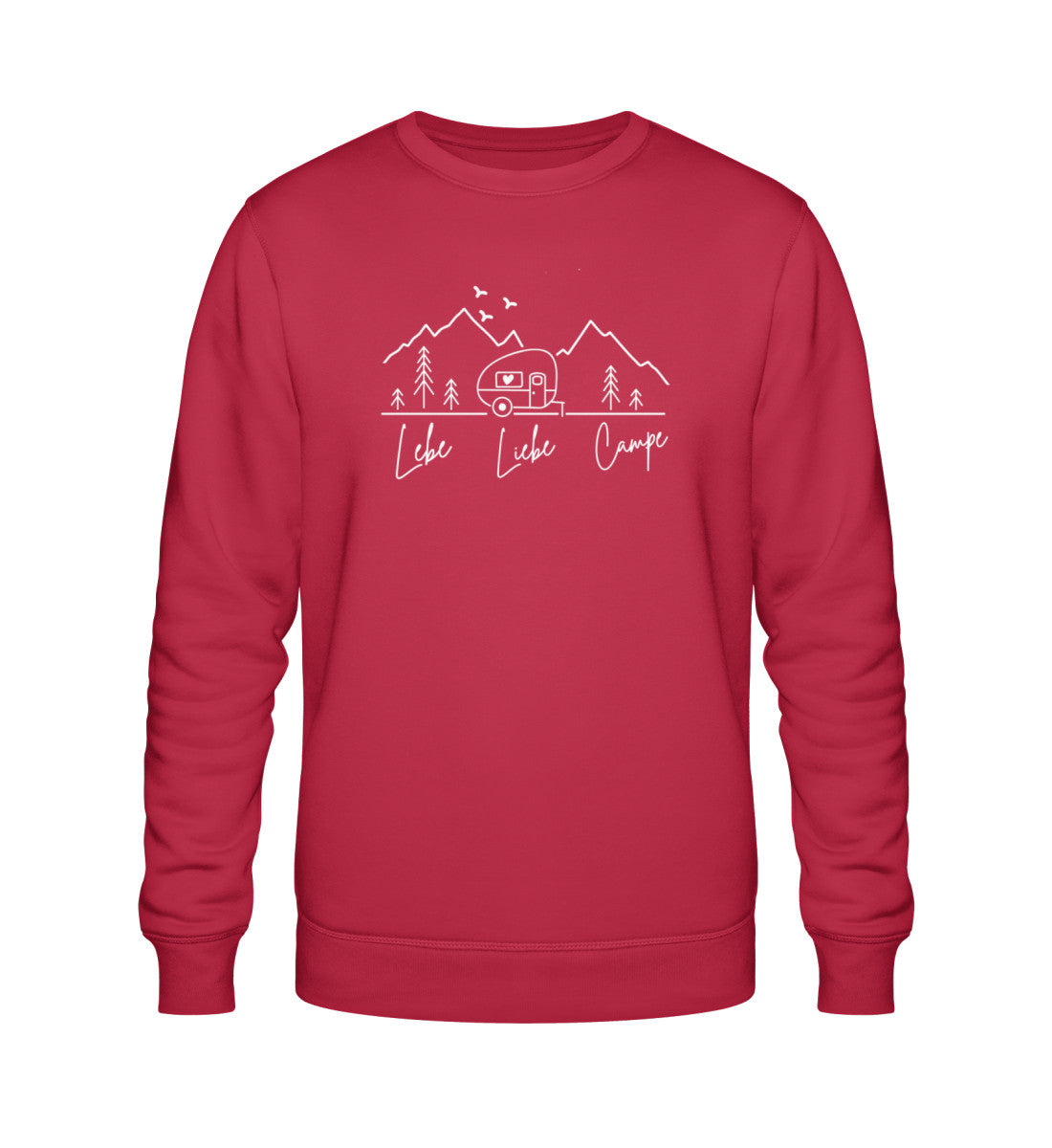 Lebe Liebe Campe - Damen Organic Sweatshirt - LazyDonkeyDesign 