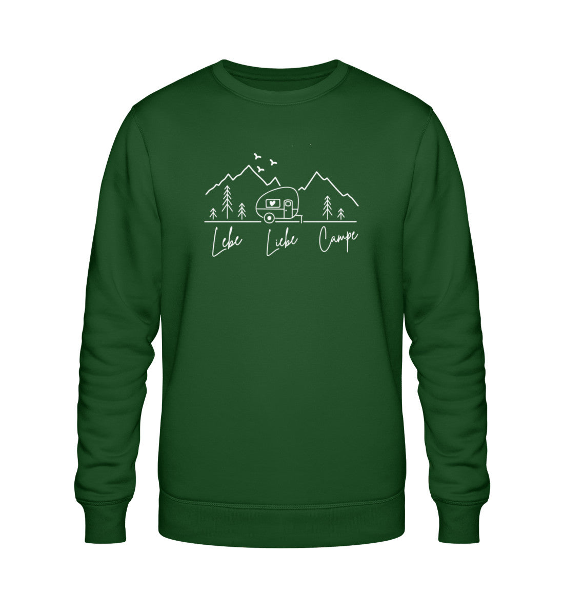 Lebe Liebe Campe - Damen Organic Sweatshirt - LazyDonkeyDesign 