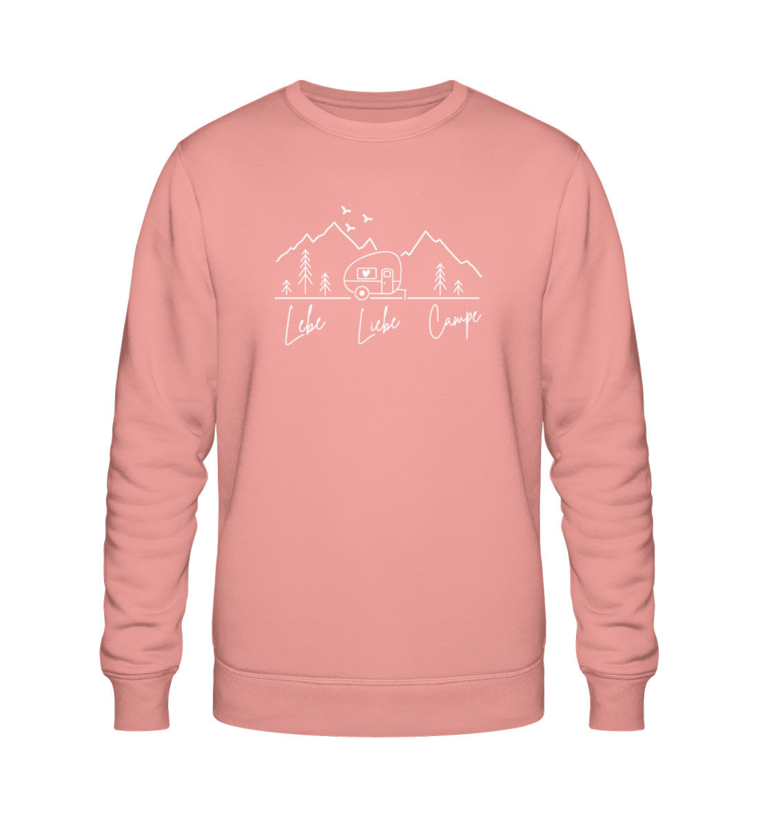 Lebe Liebe Campe - Damen Organic Sweatshirt - LazyDonkeyDesign 