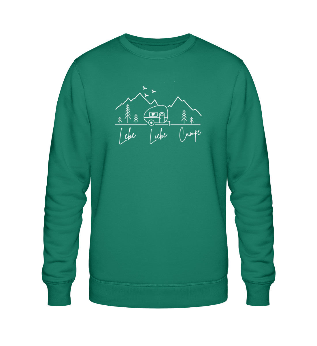 Lebe Liebe Campe - Damen Organic Sweatshirt - LazyDonkeyDesign 