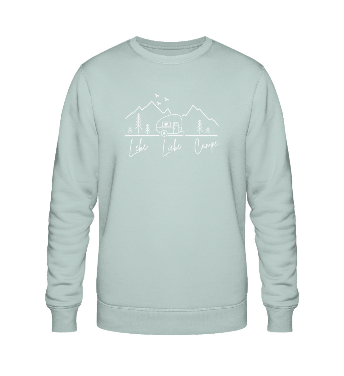 Lebe Liebe Campe - Damen Organic Sweatshirt - LazyDonkeyDesign 