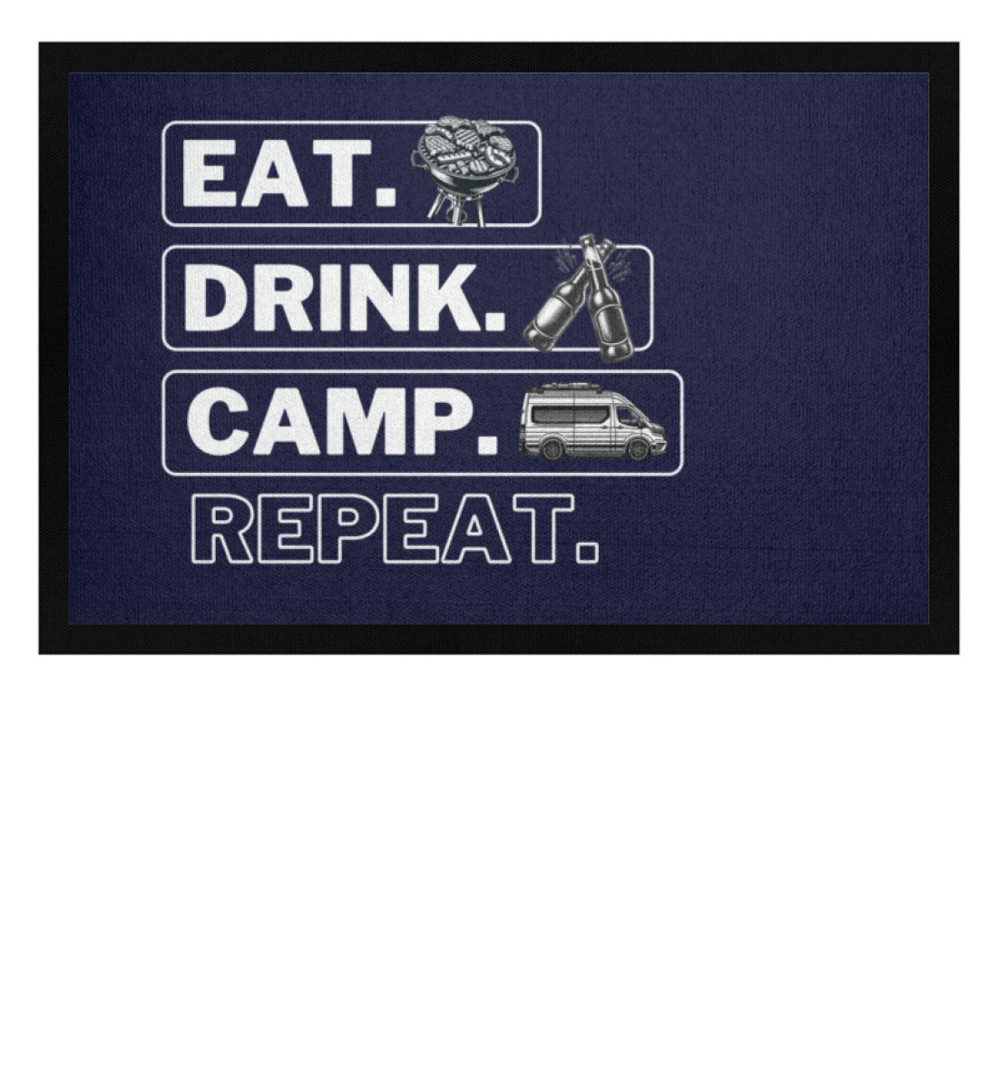 Eat Drink Van Repeat - Camping Fußmatte - LazyDonkeyDesign 