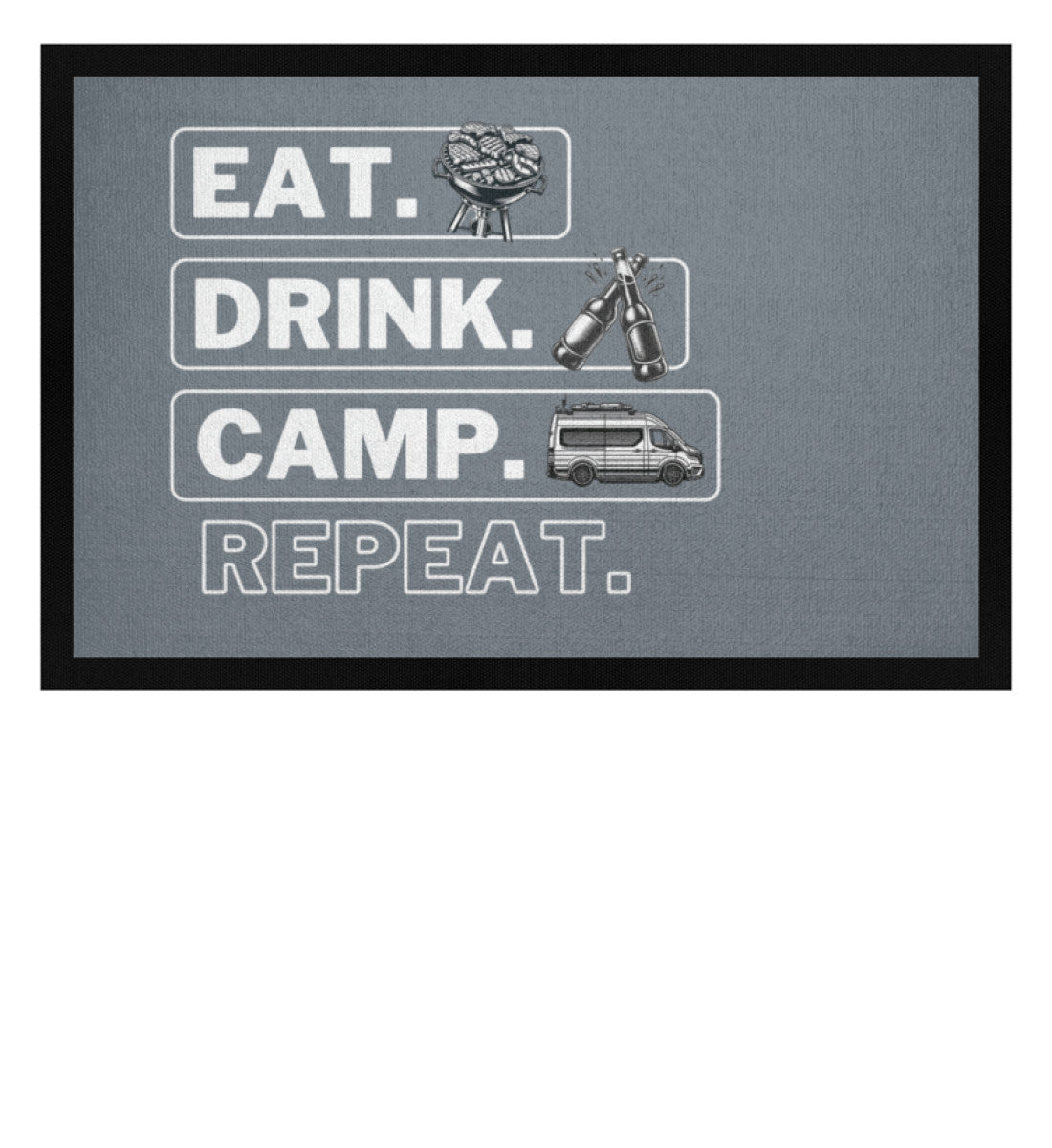 Eat Drink Van Repeat - Camping Fußmatte - LazyDonkeyDesign 