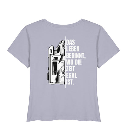 Camping ist Zeitlos - Damen Organic Shirt - Wohnmobil - Rückenmotiv - LazyDonkeyDesign 