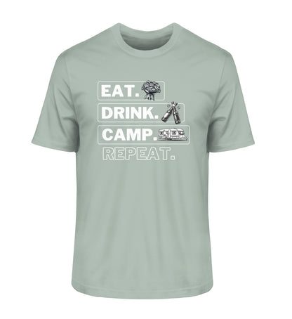 Camping Kreislauf - Herren Organic Shirt - Wohnwagen - LazyDonkeyDesign 