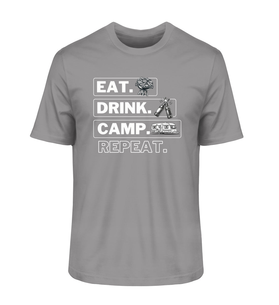 Camping Kreislauf - Herren Organic Shirt - Wohnwagen - LazyDonkeyDesign 