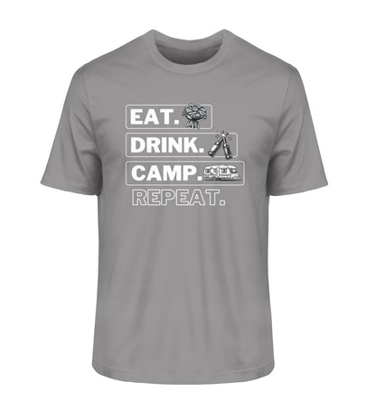 Camping Kreislauf - Herren Organic Shirt - Wohnwagen - LazyDonkeyDesign 