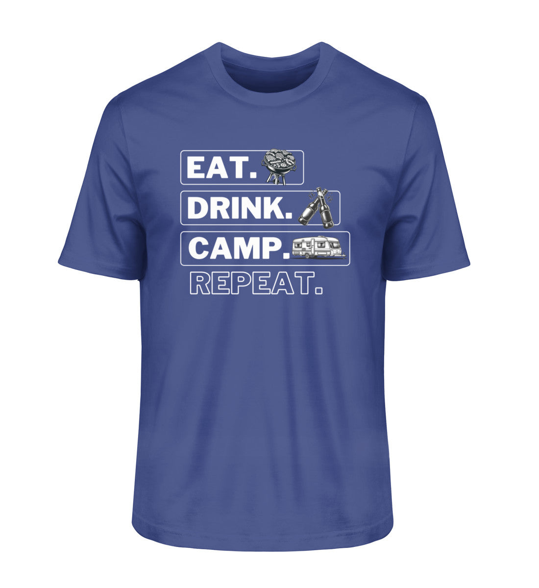 Camping Kreislauf - Herren Organic Shirt - Wohnwagen - LazyDonkeyDesign 