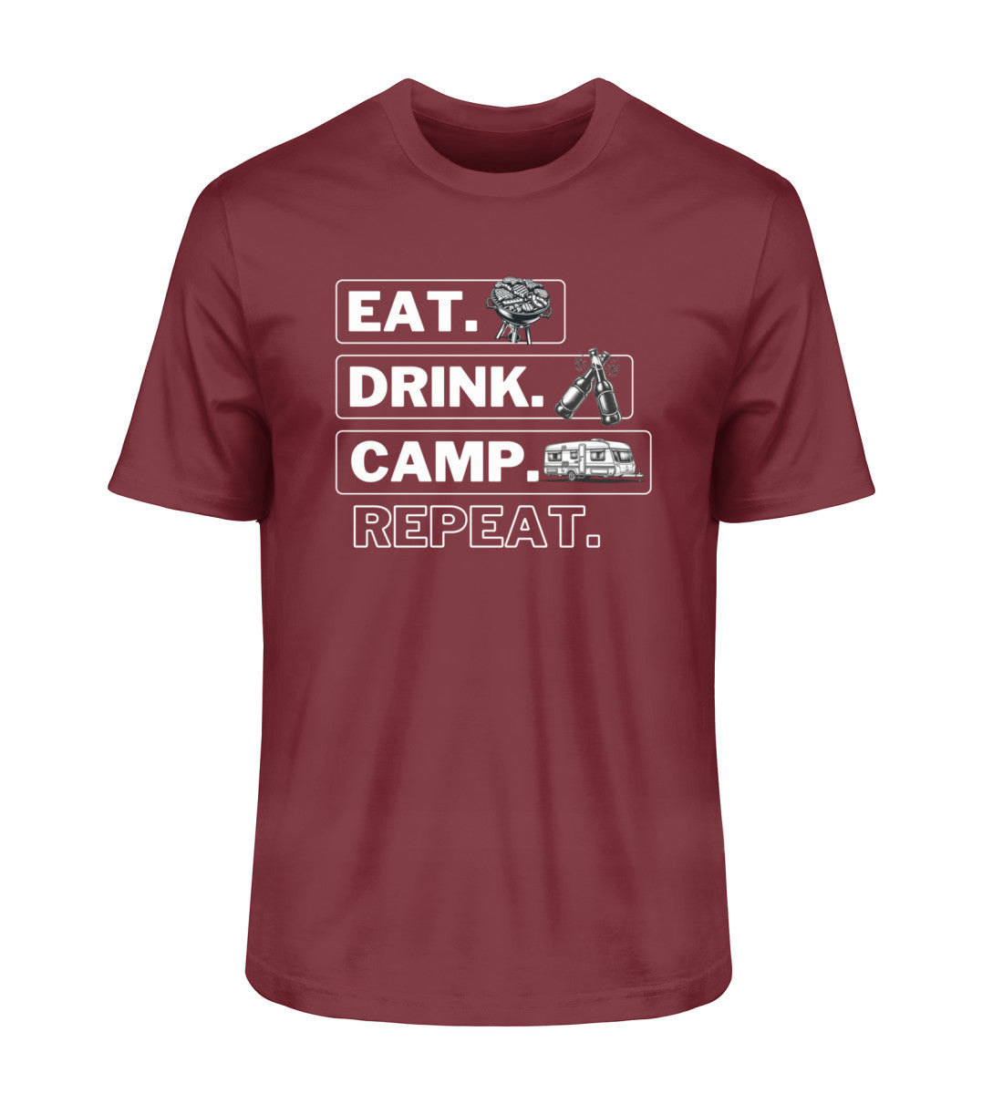 Camping Kreislauf - Herren Organic Shirt - Wohnwagen - LazyDonkeyDesign 