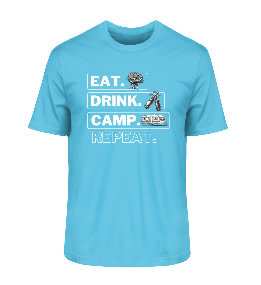 Camping Kreislauf - Herren Organic Shirt - Wohnwagen - LazyDonkeyDesign 