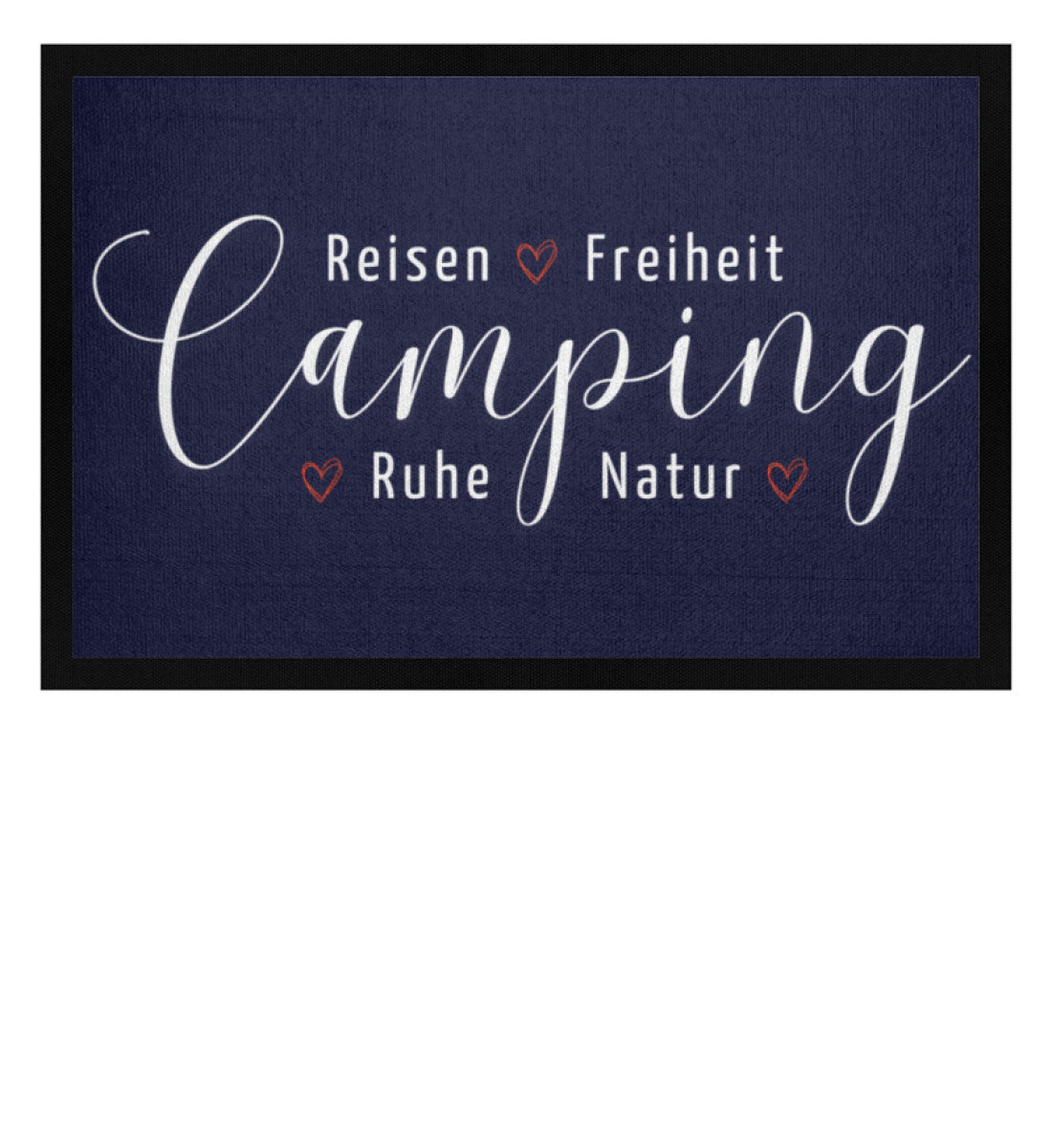Camping Werte - Camping Fußmatte - LazyDonkeyDesign 