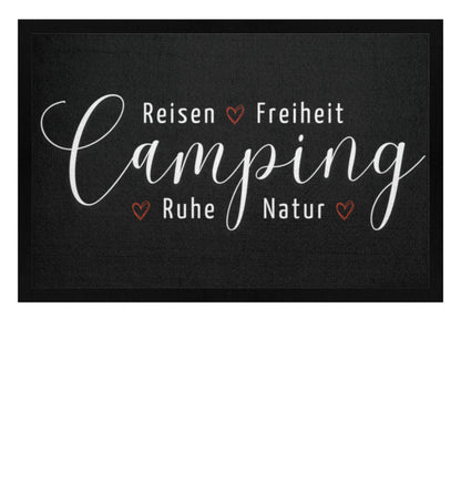 Camping Werte - Camping Fußmatte - LazyDonkeyDesign 
