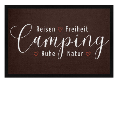 Camping Werte - Camping Fußmatte - LazyDonkeyDesign 