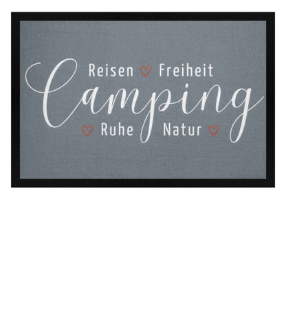 Camping Werte - Camping Fußmatte - LazyDonkeyDesign 