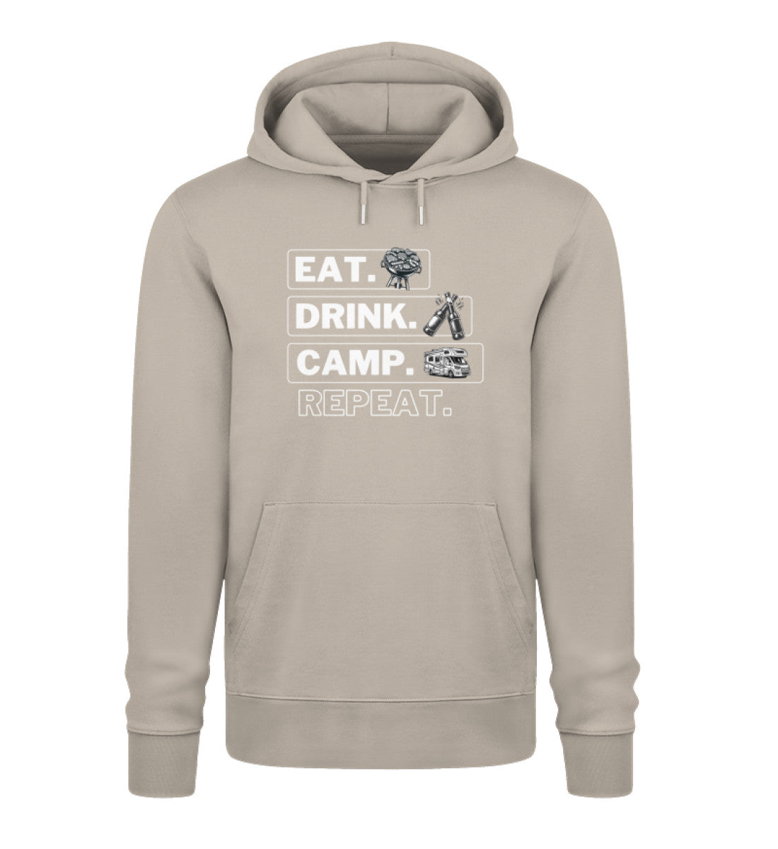 Camping Kreislauf - Herren Organic Hoodie - Wohnmobil - LazyDonkeyDesign 