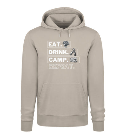 Camping Kreislauf - Herren Organic Hoodie - Wohnmobil - LazyDonkeyDesign 