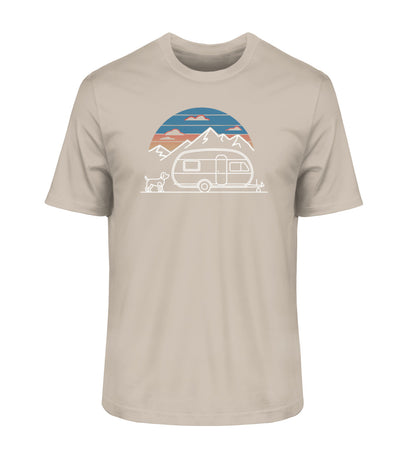 Wohnwagen mit Hund - Herren Organic Shirt - LazyDonkeyDesign 