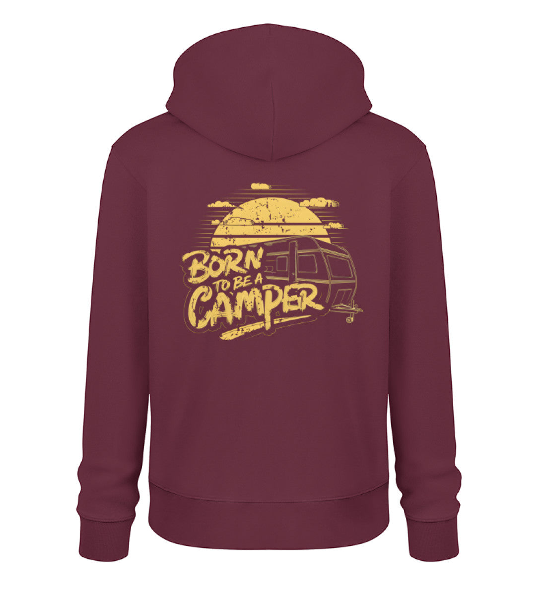 Born to be a Camper - Herren Organic Hoodie - LazyDonkeyDesign 