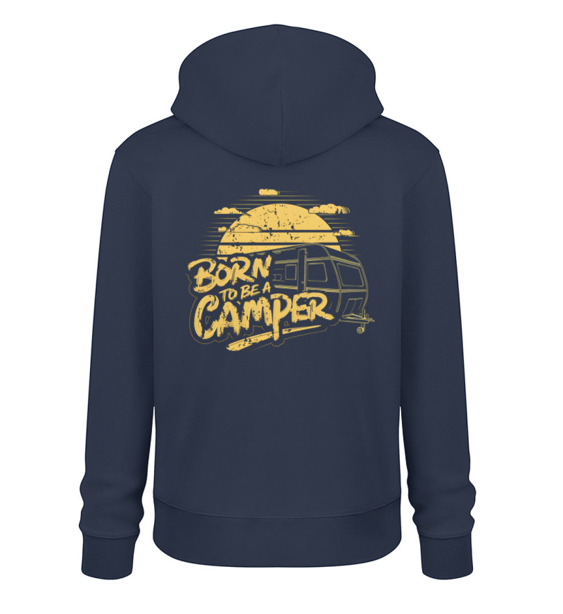 Born to be a Camper - Herren Organic Hoodie - LazyDonkeyDesign 
