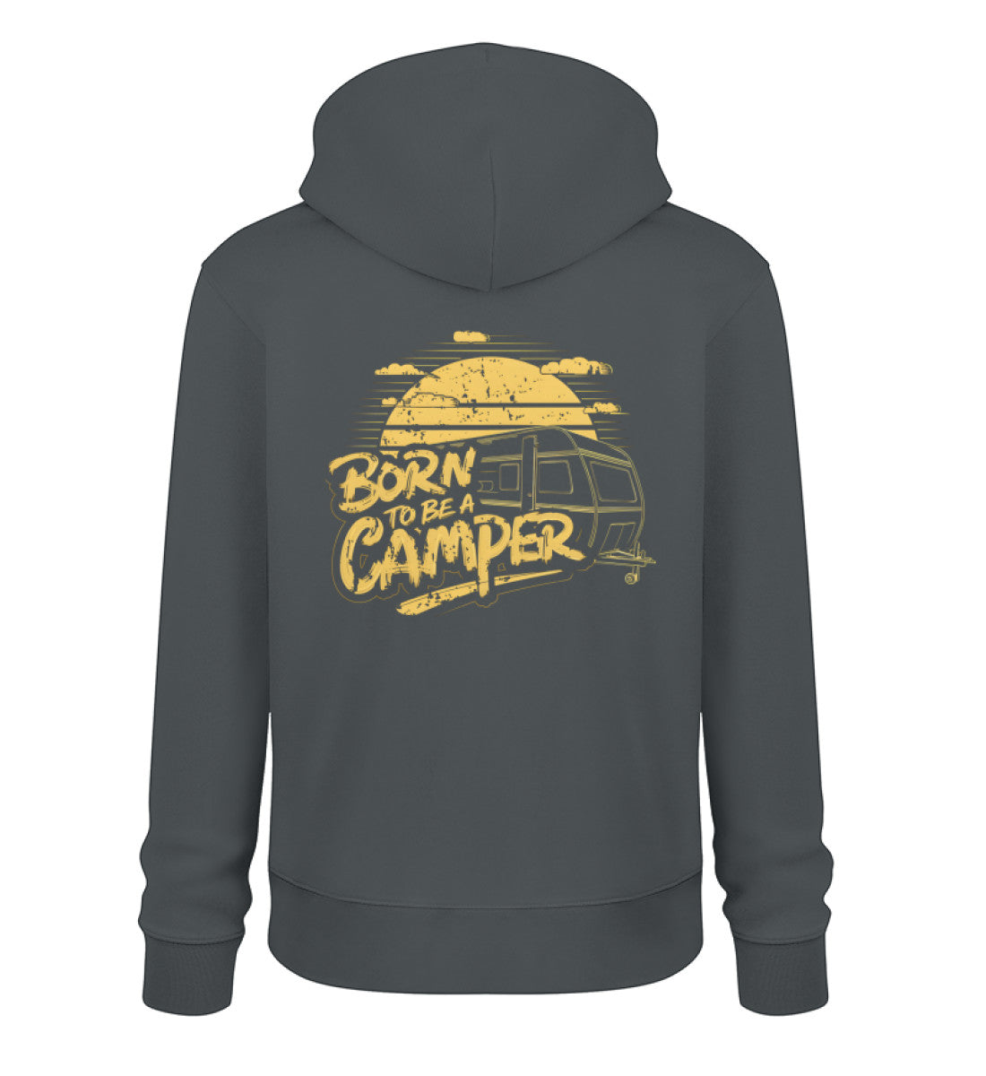 Born to be a Camper - Herren Organic Hoodie - LazyDonkeyDesign 