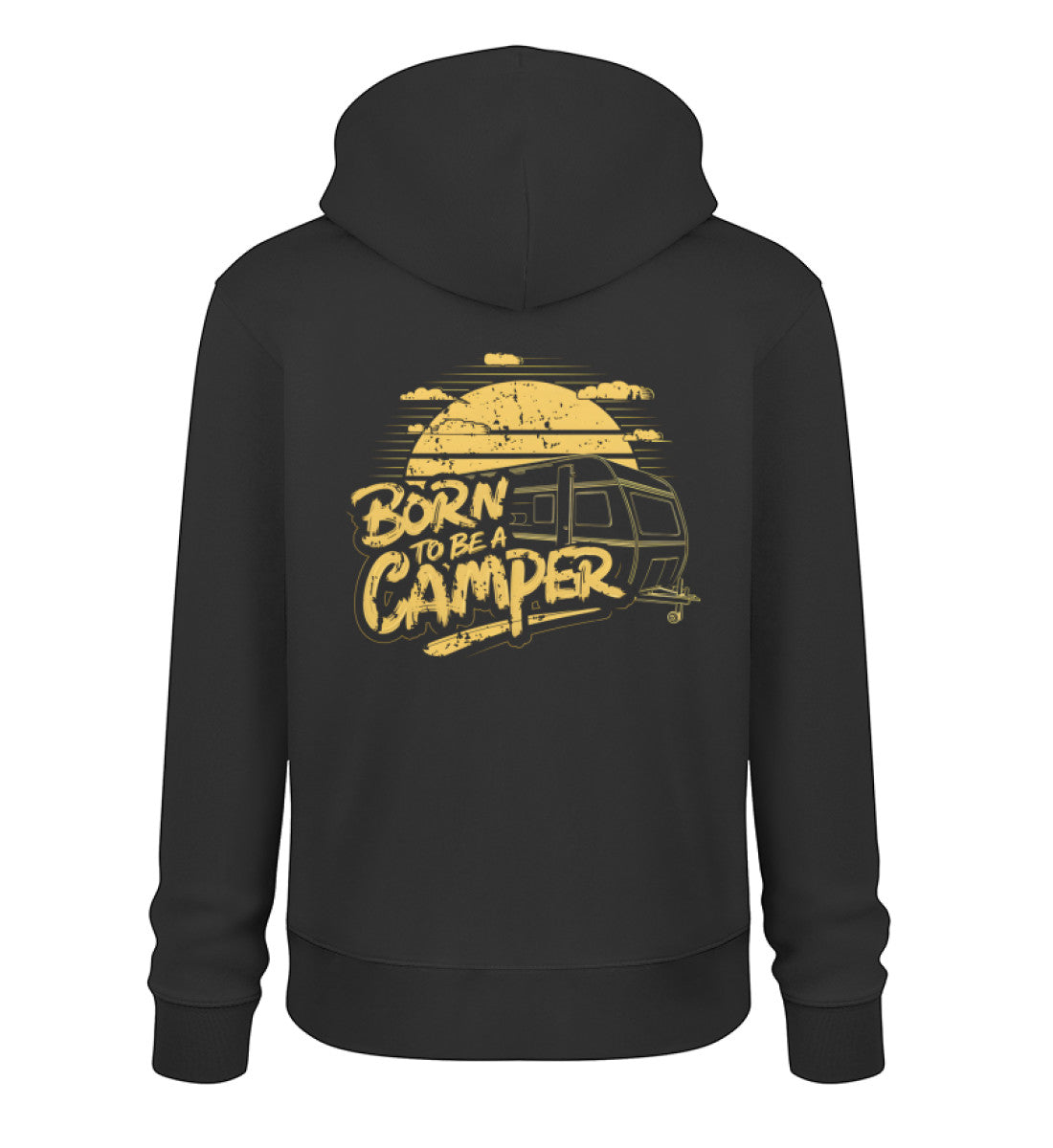 Born to be a Camper - Herren Organic Hoodie - LazyDonkeyDesign 