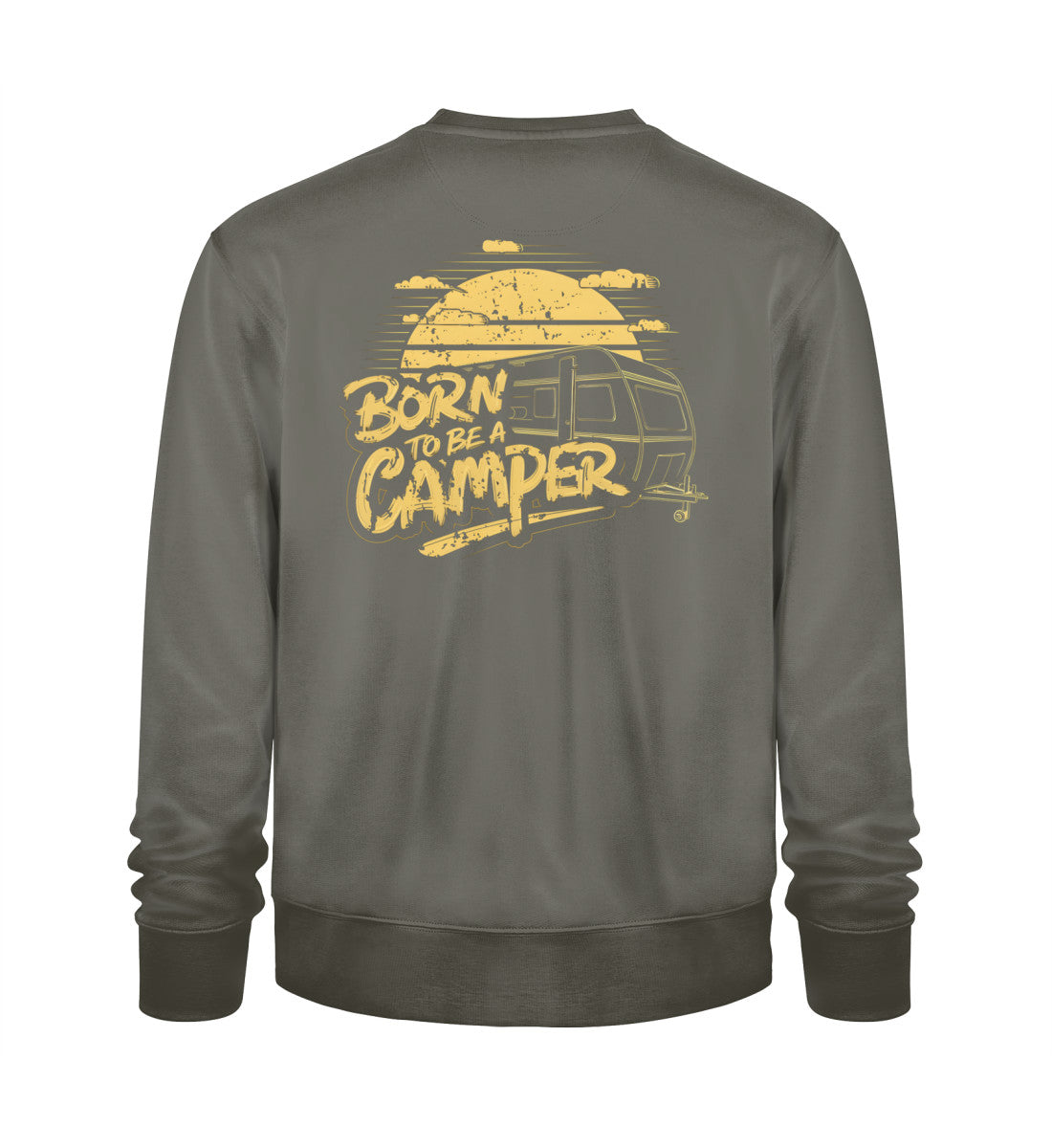 Born to be a Camper - Männer Organic Sweatshirt - LazyDonkeyDesign 