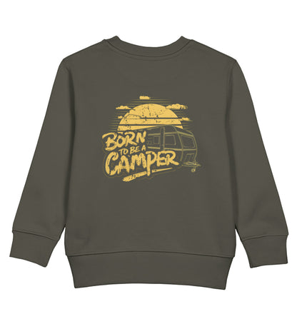 Born to be a Camper - Kinder Organic Sweatshirt - LazyDonkeyDesign 