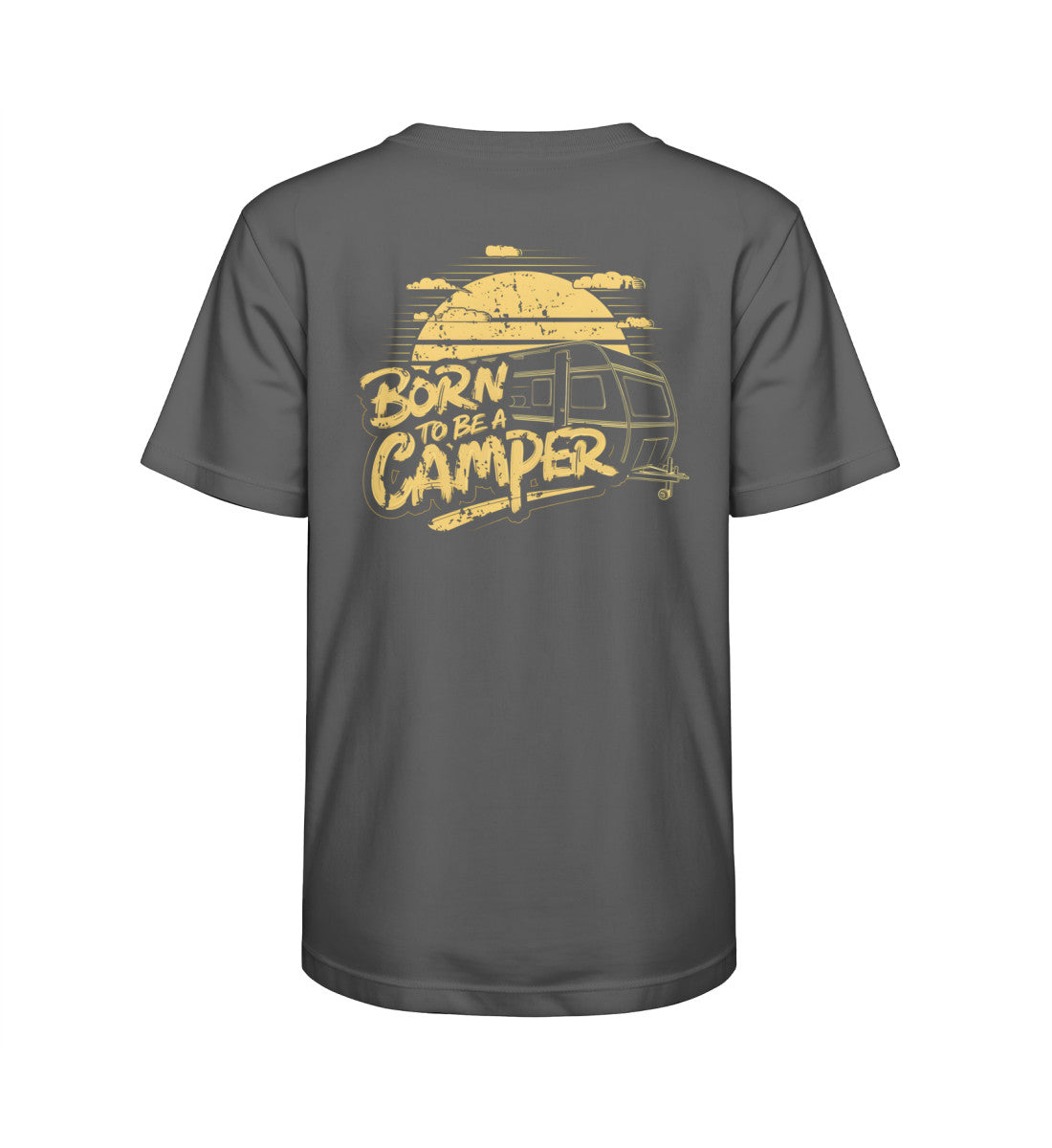 Born to be a Camper - Kinder Organic Shirt - LazyDonkeyDesign 