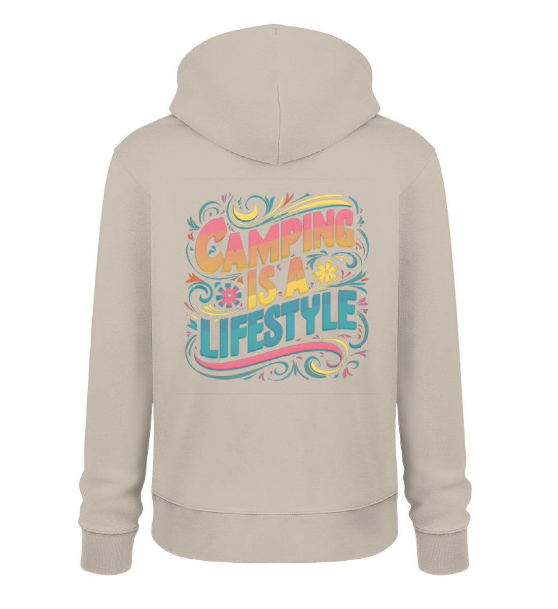 Camping is Lifestyle - Damen Organic Hoodie - LazyDonkeyDesign 