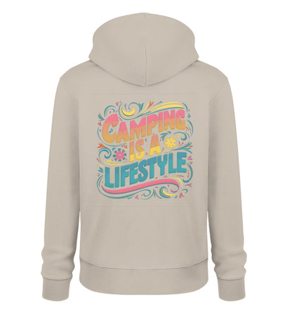 Camping is Lifestyle - Damen Organic Hoodie - LazyDonkeyDesign 