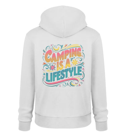 Camping is Lifestyle - Damen Organic Hoodie - LazyDonkeyDesign 