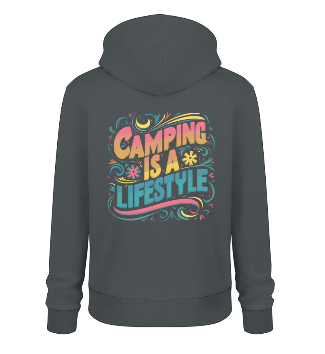Camping is Lifestyle - Damen Organic Hoodie - LazyDonkeyDesign 