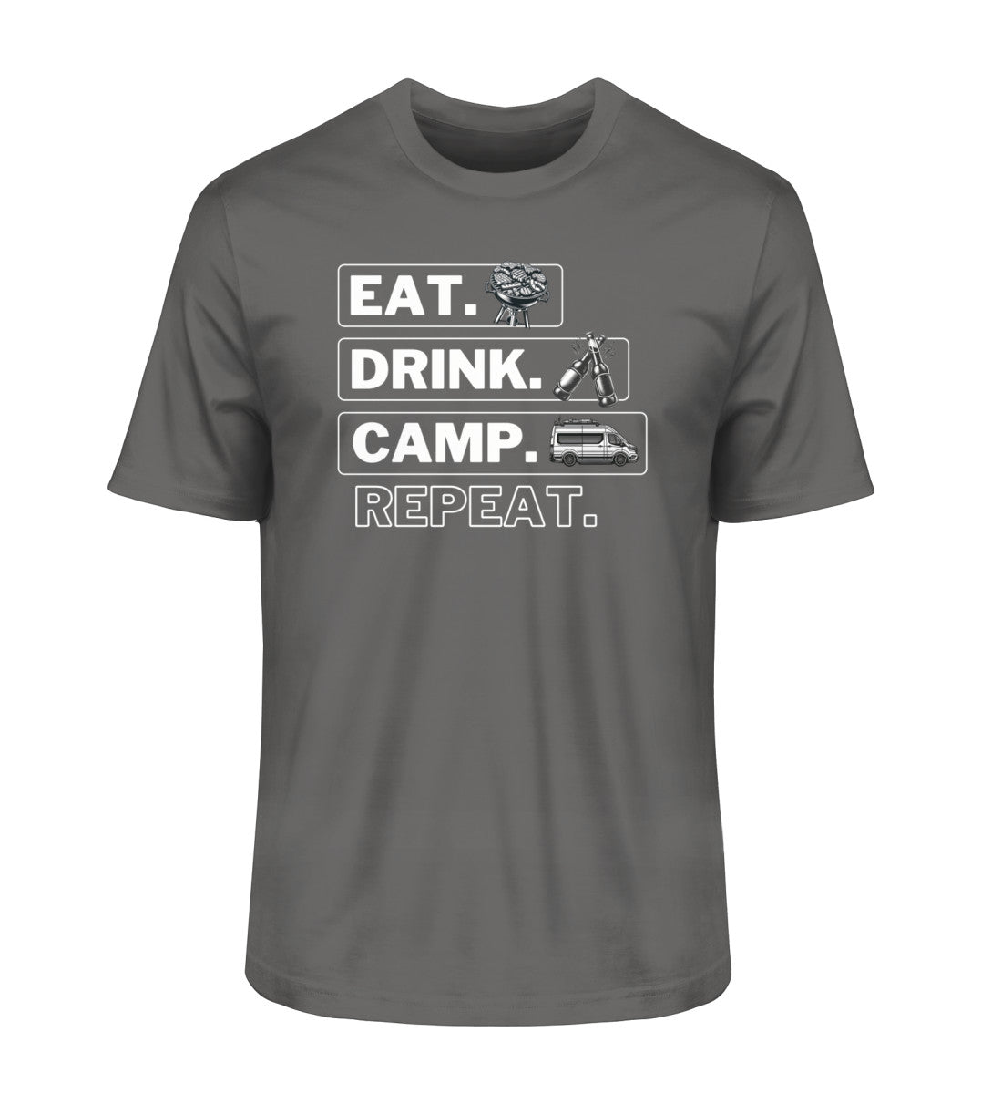 Camping Kreislauf - Herren Organic Shirt  - Vanlife - LazyDonkeyDesign 