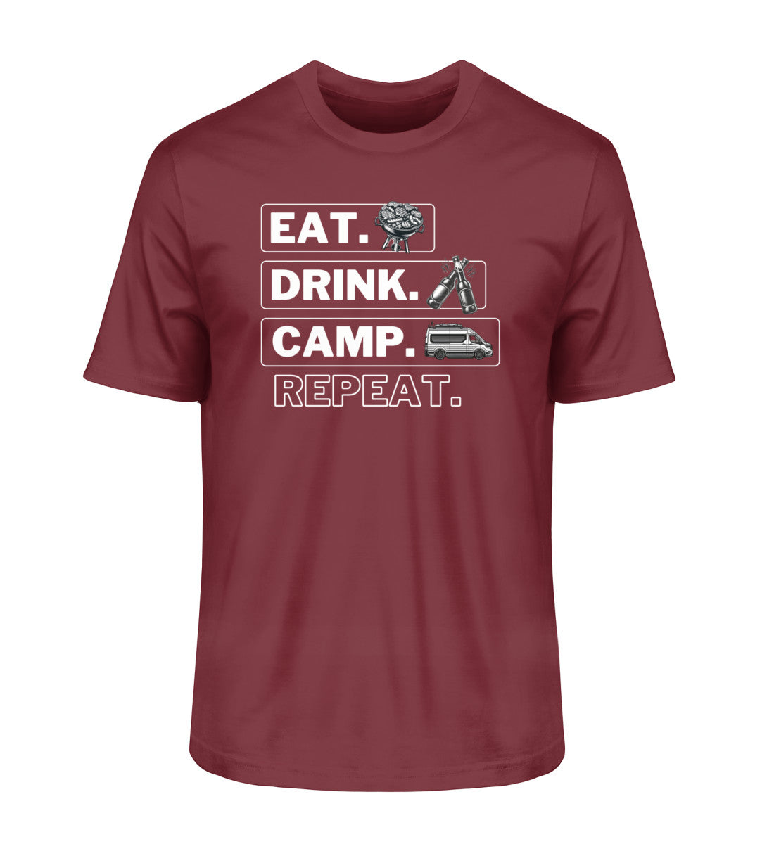 Camping Kreislauf - Herren Organic Shirt  - Vanlife - LazyDonkeyDesign 