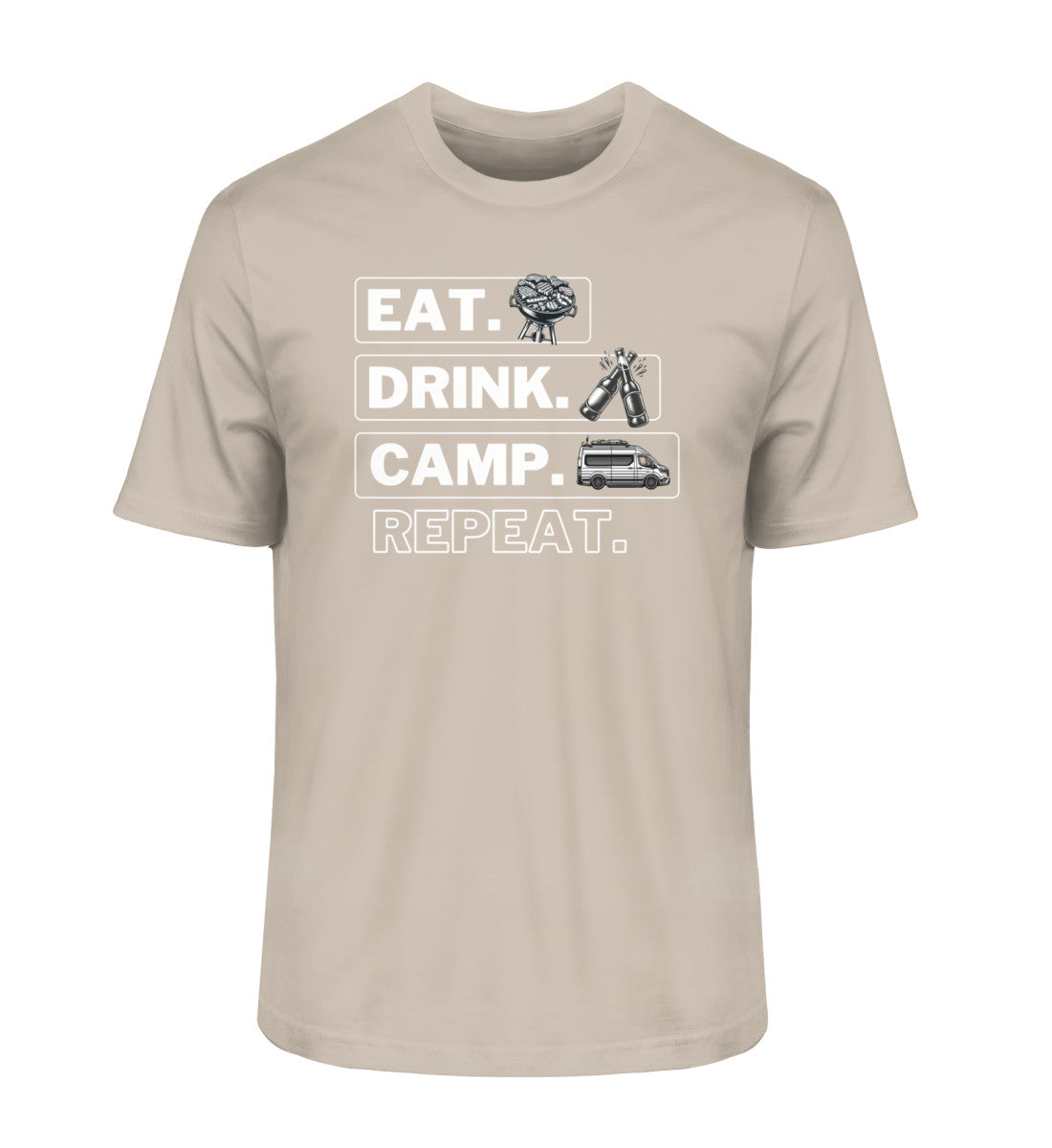 Camping Kreislauf - Herren Organic Shirt  - Vanlife - LazyDonkeyDesign 