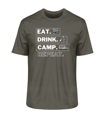 Camping Kreislauf - Herren Organic Shirt  - Vanlife - LazyDonkeyDesign 