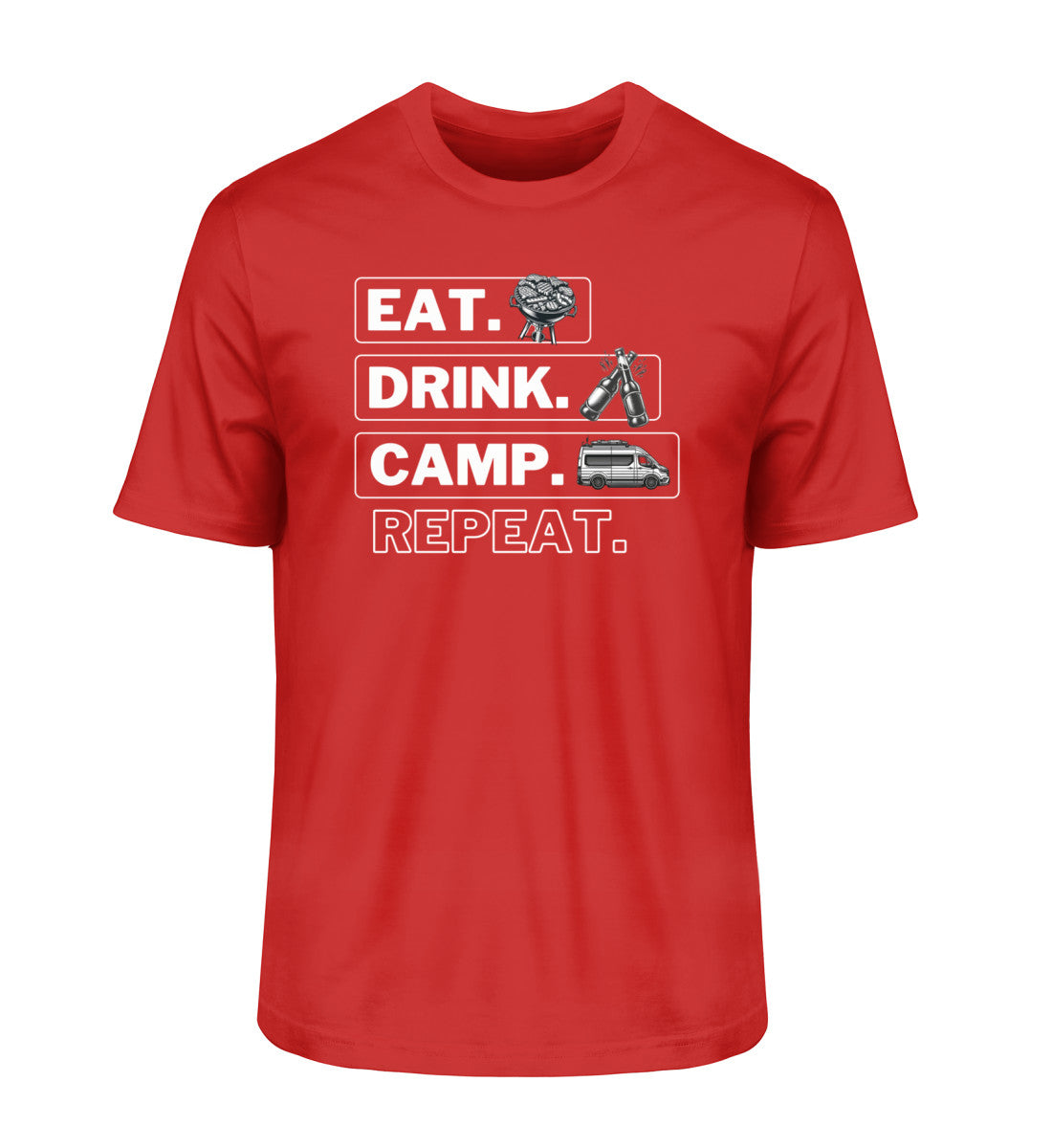 Camping Kreislauf - Herren Organic Shirt  - Vanlife - LazyDonkeyDesign 
