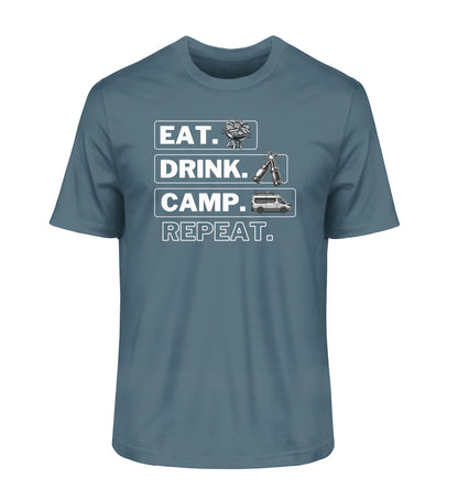 Camping Kreislauf - Herren Organic Shirt  - Vanlife - LazyDonkeyDesign 