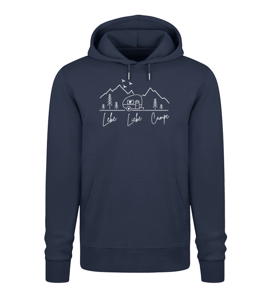Lebe Liebe Campe - Damen Organic Hoodie - LazyDonkeyDesign 