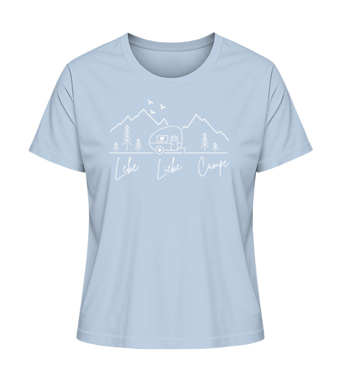 Lebe Liebe Campe - Damen Organic Shirt - LazyDonkeyDesign 