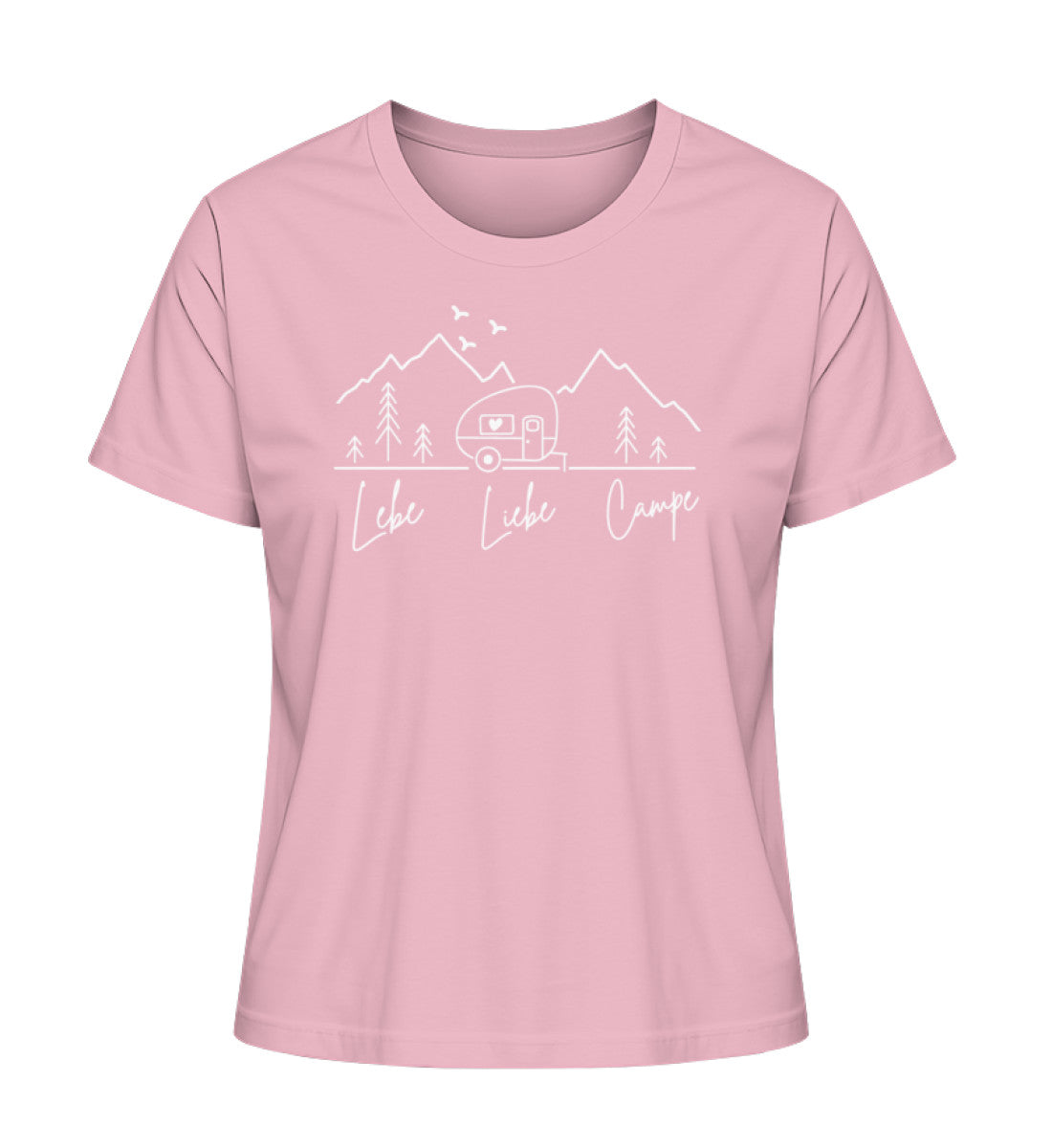Lebe Liebe Campe - Damen Organic Shirt - LazyDonkeyDesign 