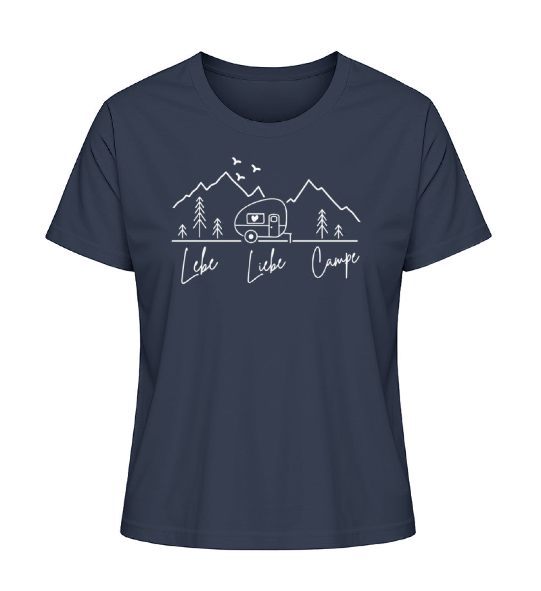 Lebe Liebe Campe - Damen Organic Shirt - LazyDonkeyDesign 