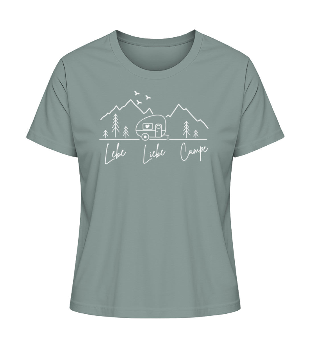 Lebe Liebe Campe - Damen Organic Shirt - LazyDonkeyDesign 