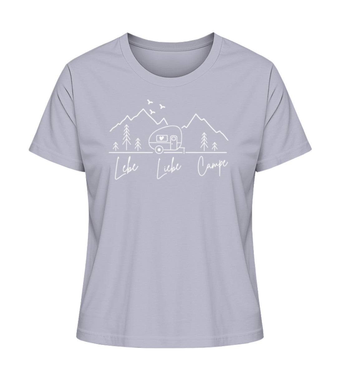 Lebe Liebe Campe - Damen Organic Shirt - LazyDonkeyDesign 