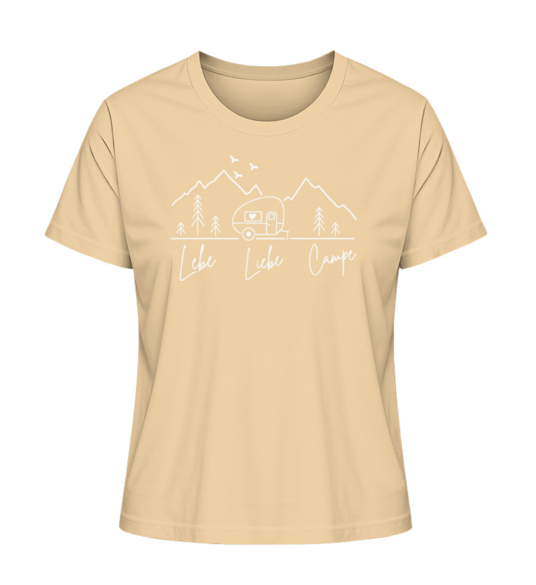 Lebe Liebe Campe - Damen Organic Shirt - LazyDonkeyDesign 