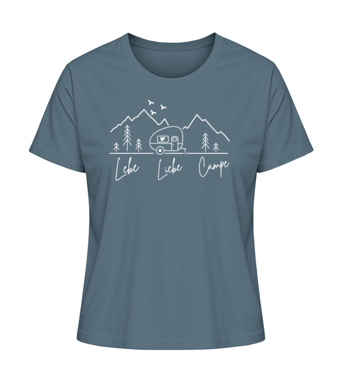 Lebe Liebe Campe - Damen Organic Shirt - LazyDonkeyDesign 